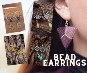 glow your looks make Bead Earring step by step
